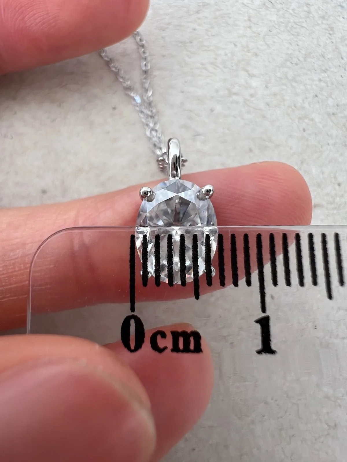 2CT Oval Moissanite Solitaire Pendant Necklace In Sterling Silver Premium Qualit – photo 9