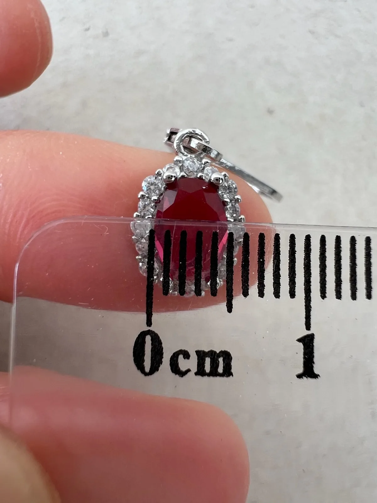 Ruby Red Oval Cut CZ Halo Drop Earrings Sterling Silver Vintage Classic Elegant – photo 9
