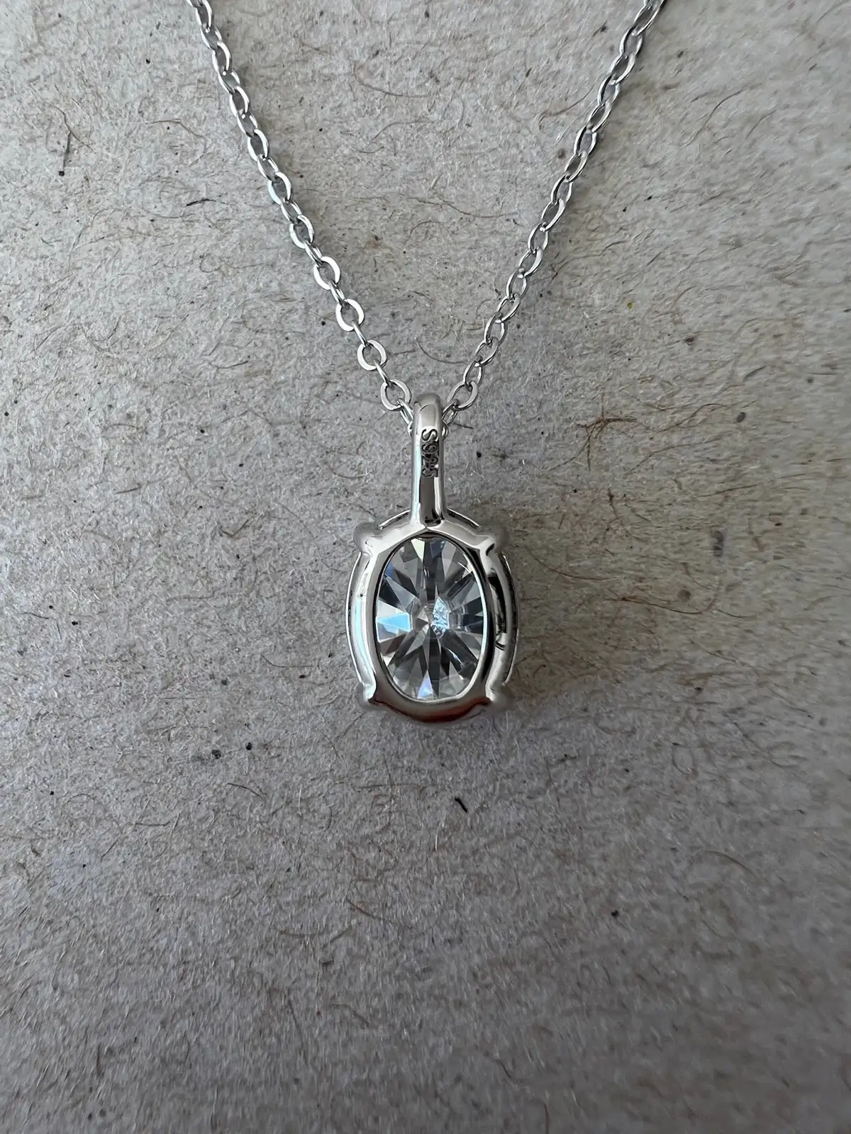2CT Oval Moissanite Solitaire Pendant Necklace In Sterling Silver Premium Qualit – photo 5