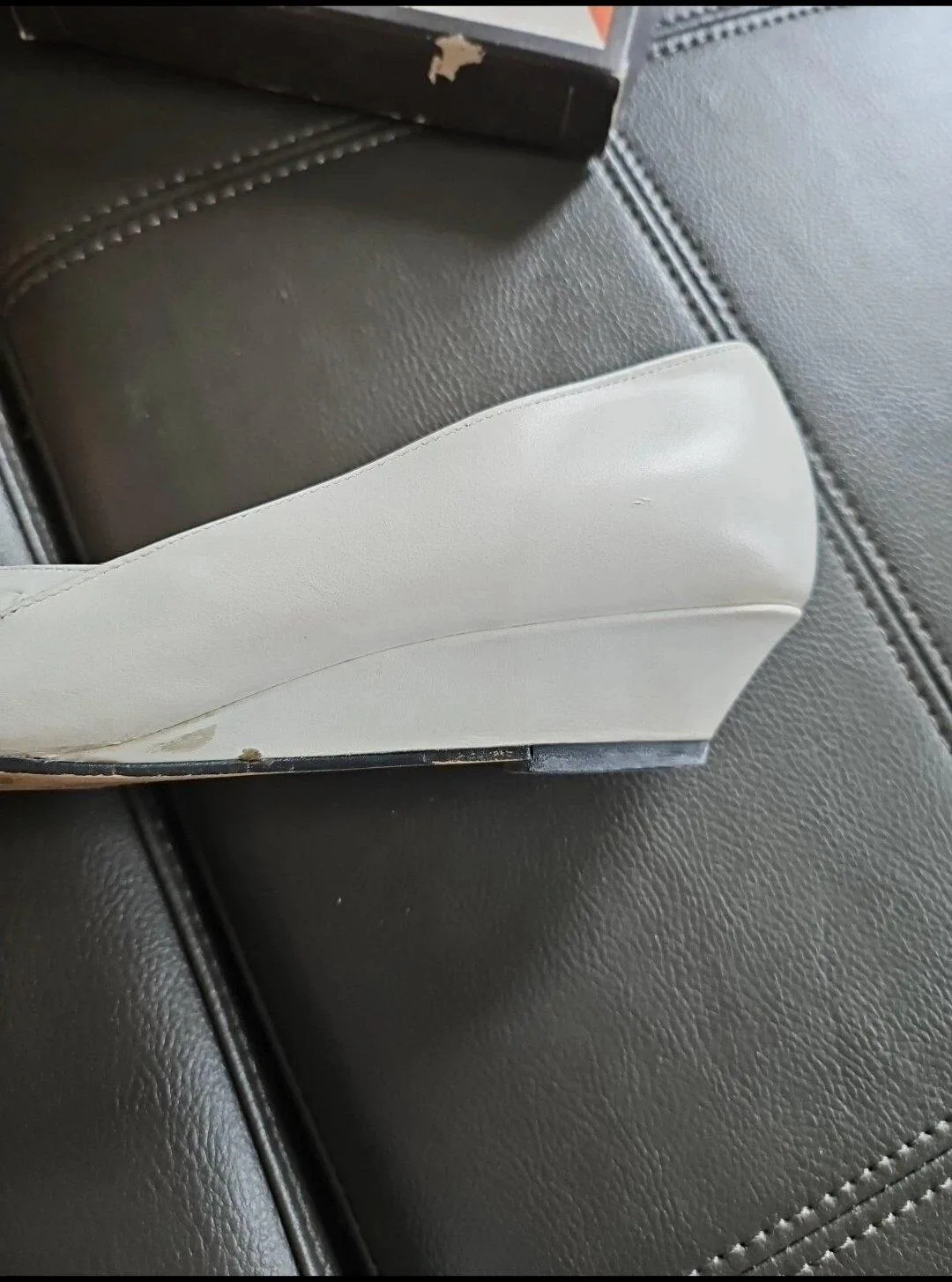 VINTAGE  ~ SANDLER ~ White Leather Heel * Size  6.5B * Excellent Condition – photo 8