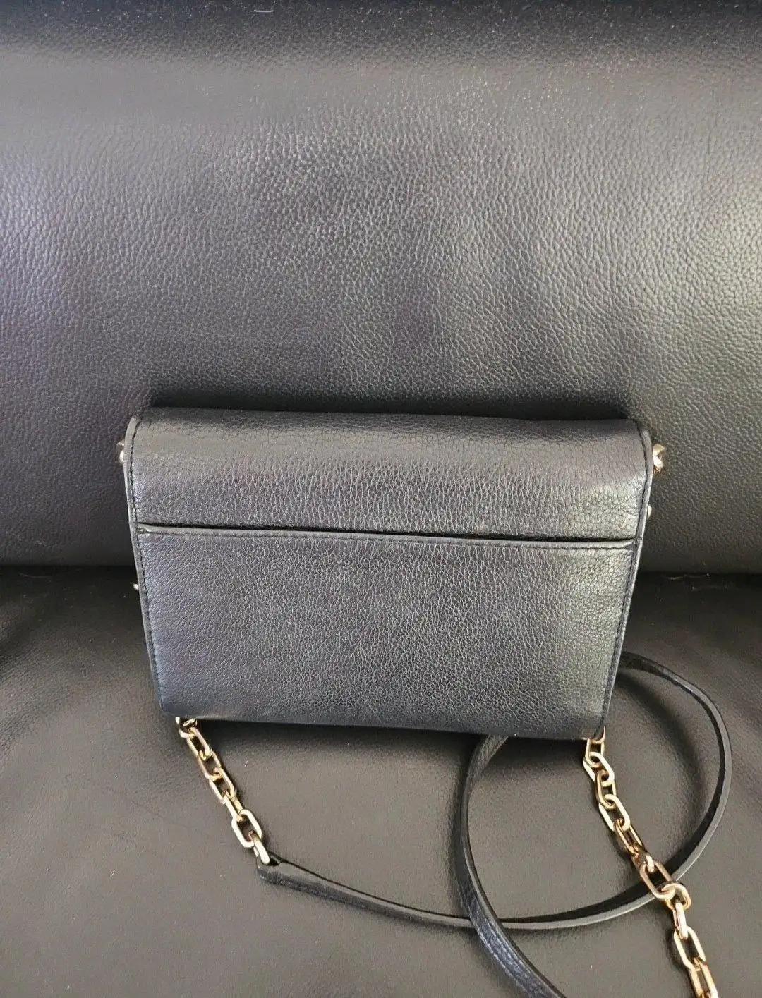 Tory Burch Emerson Designer Crossbody Wallet/Chain Bag, Black with Gold chain. – photo 2