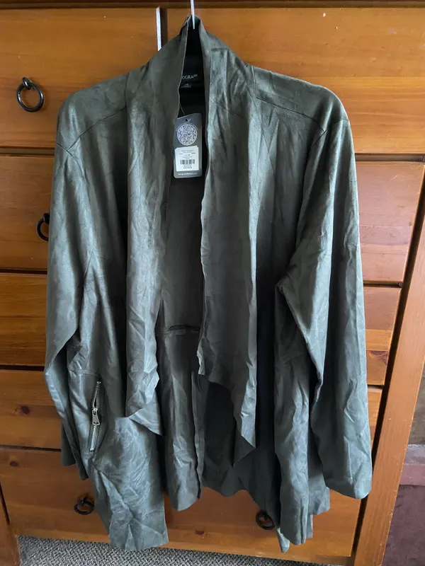Autograph faux Green Suede Jacket Size 18 bnwt