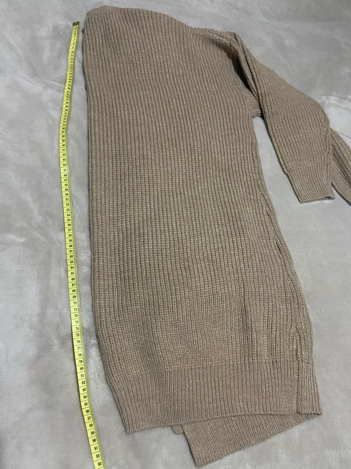 Suzanne Grae Edge To Edge Long Cardigan size 3XL, beige, bnwt Would fit 20-24 in — photo 3