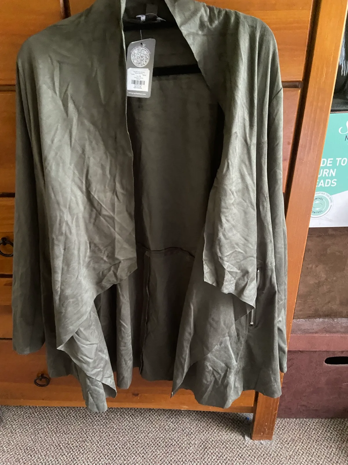 Autograph faux Green Suede Jacket Size 18 bnwt – photo 4