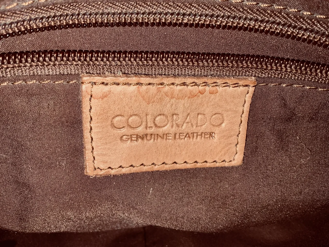 Colorado Tan Brown Genuine Leather Crossbody Bag – Woven Detail (rrp $199) — photo 7