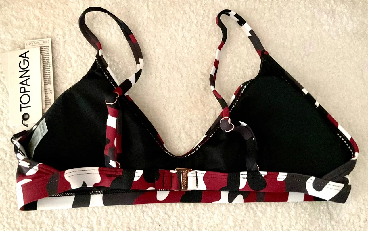 Topanga Bikini Set Size 14 Burgundy Camouflage Two Piece Swimsuit bikini NWT — photo 3