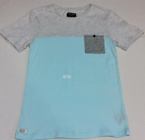 Indie Kids by Industrie Boys T-Shirt Light Blue and Grey w/Pocket Size 12