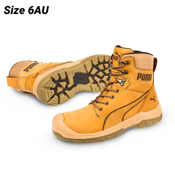 Puma Safety 630727 Conquest Wheat Waterproof Zip Sided Safety Boot