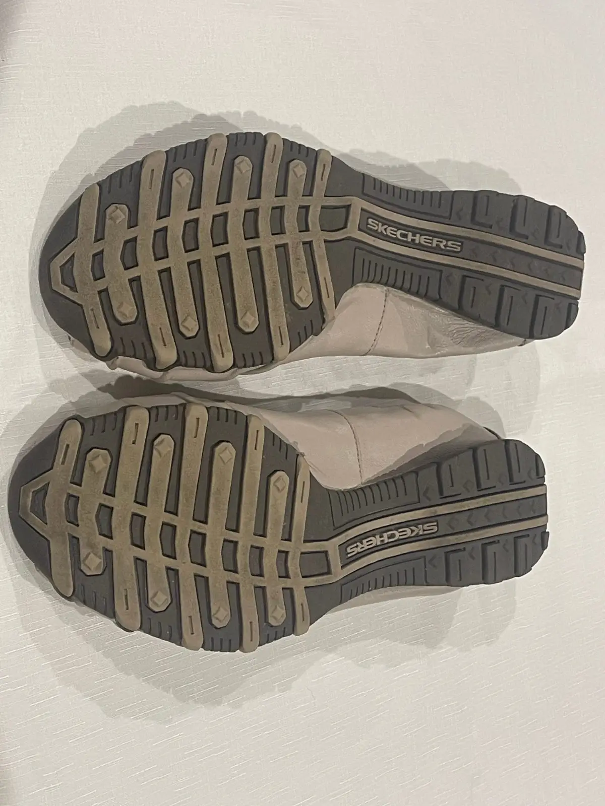 Skechers Originals Bikers Womens Taupe Leather Peep Toe Flats US 9.5 – photo 9