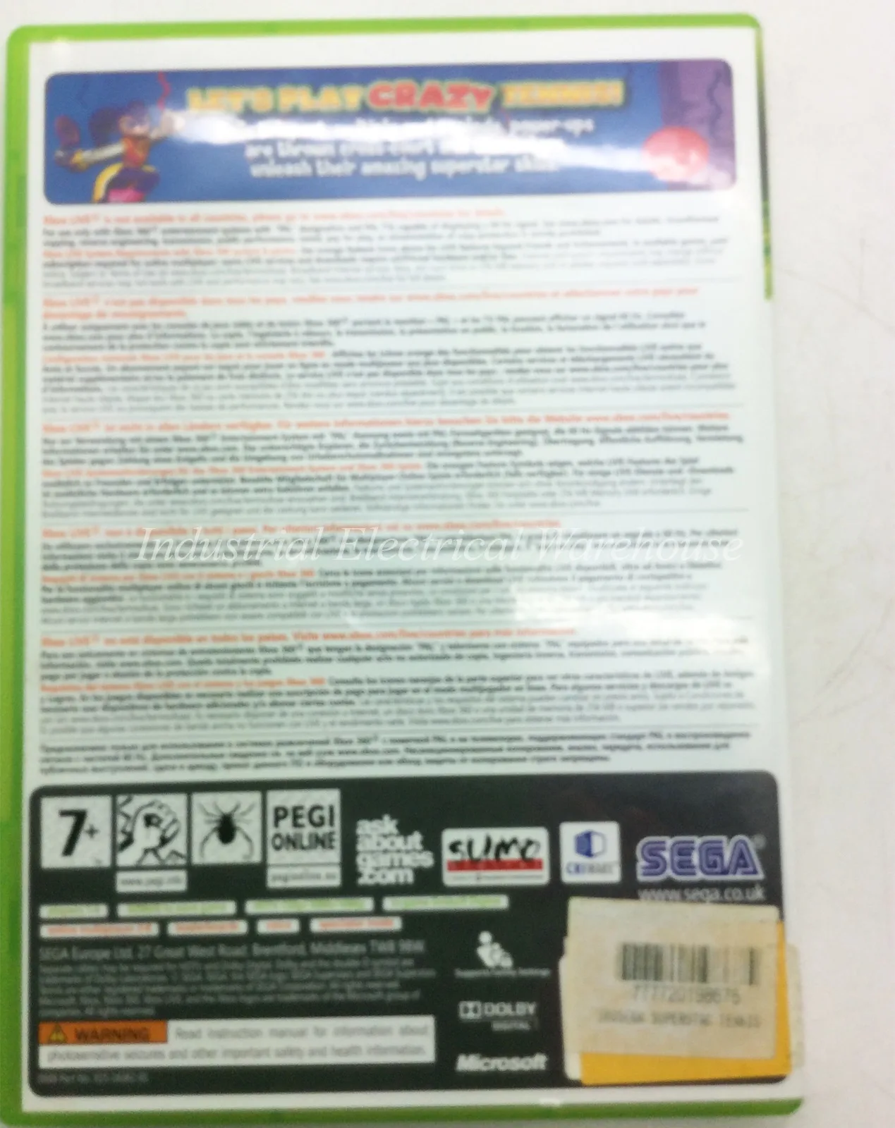Xbox 360 SEGA Super Stars Tennis Game Disc & Manual PAL with Cover – photo 2