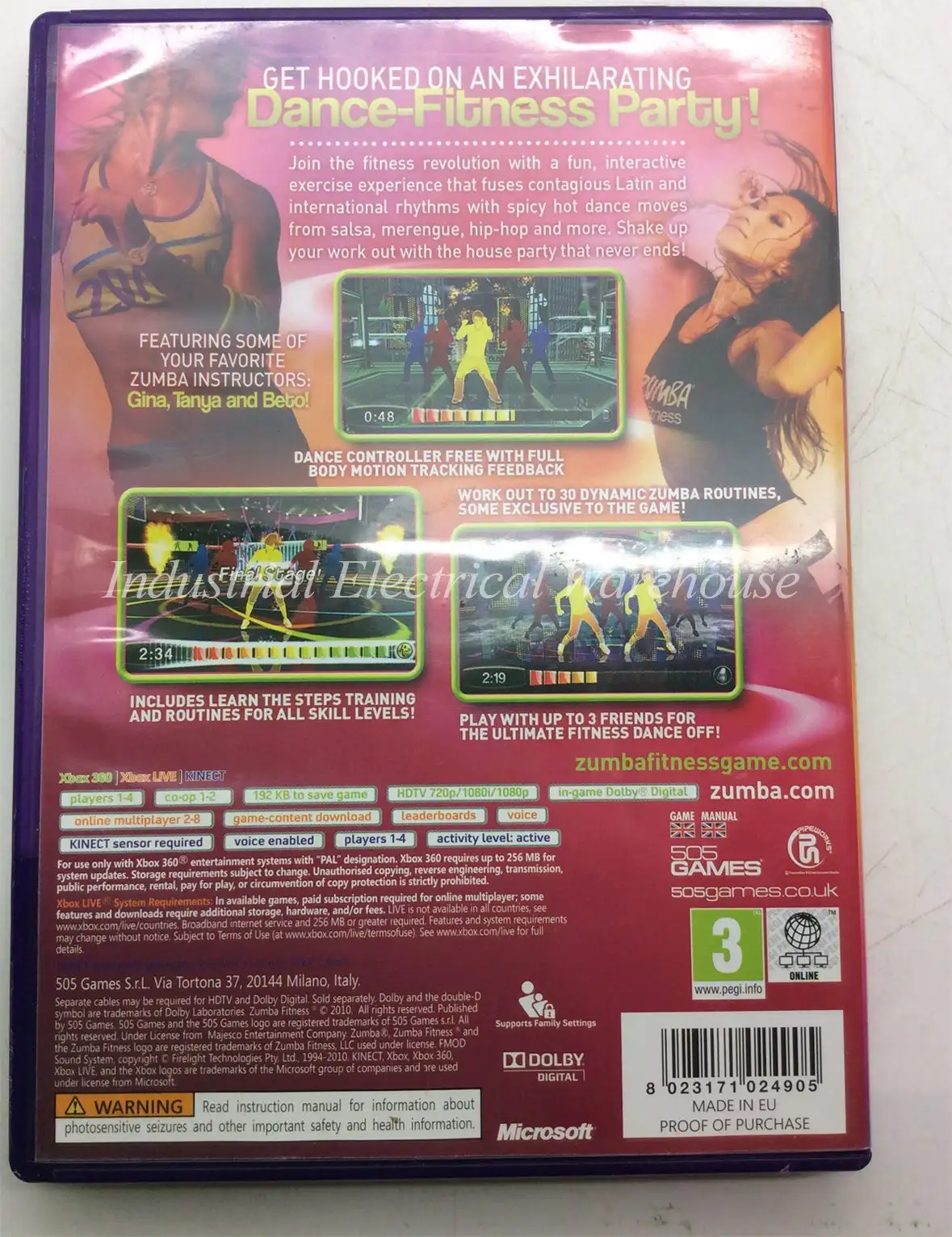 Xbox 360 Zumba Fitness (Kinect Sensor Required) 505 Games Game Disc & Manual PAL – photo 2