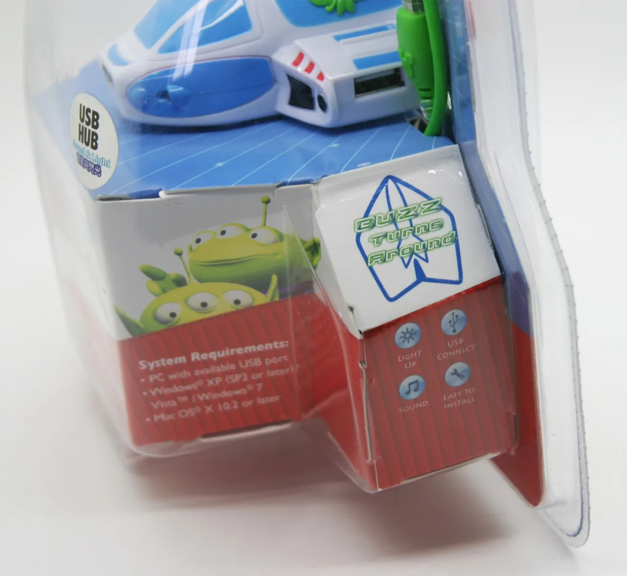 Disney Pixar Toy Story Buzz Lightyear 4 Port USB 2.0 Hub Spaceship 2010 Sealed – photo 5