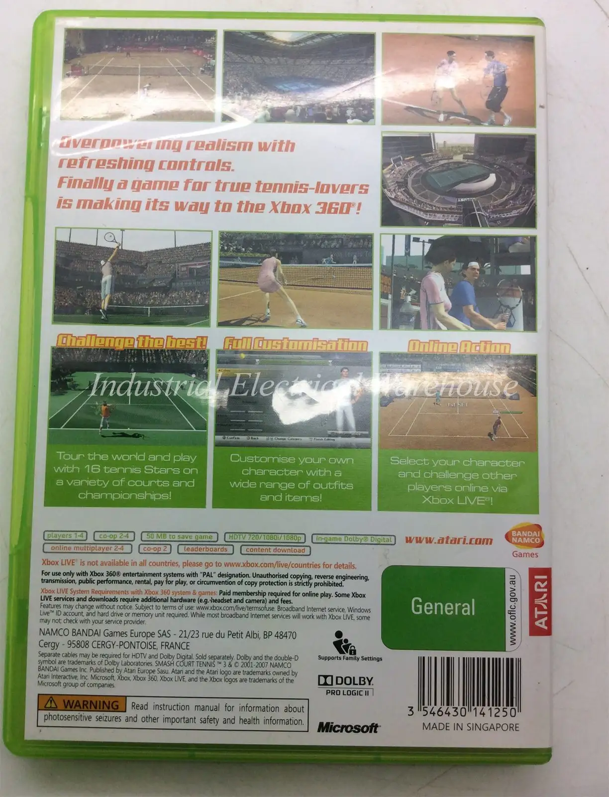 Xbox 360 Smash Court Tennis 3 Namco Game Disc USED – photo 2