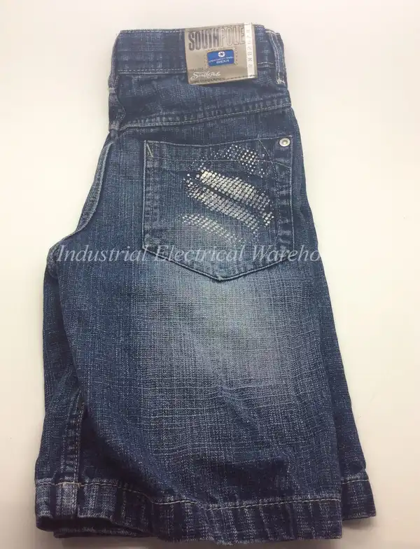 Southpole Denim Shorts Adjustable Waist 5-Pockets Faded Blue Boys Size 7