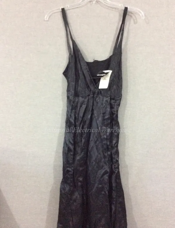 Emerge Spaghetti Strap Maxi Dress Black Semi Elasticated Back Size 18