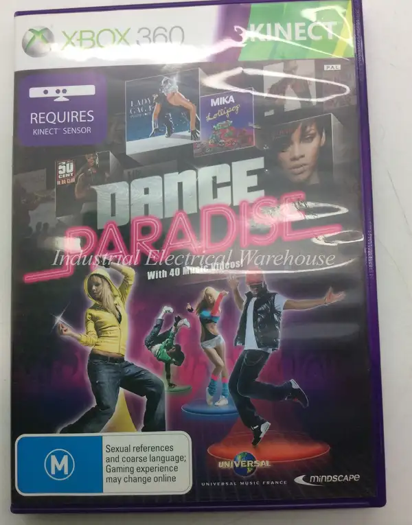 Xbox 360 Dance Paradise Requires Kinect Sensor Mindscape Game Disc & Manual PAL