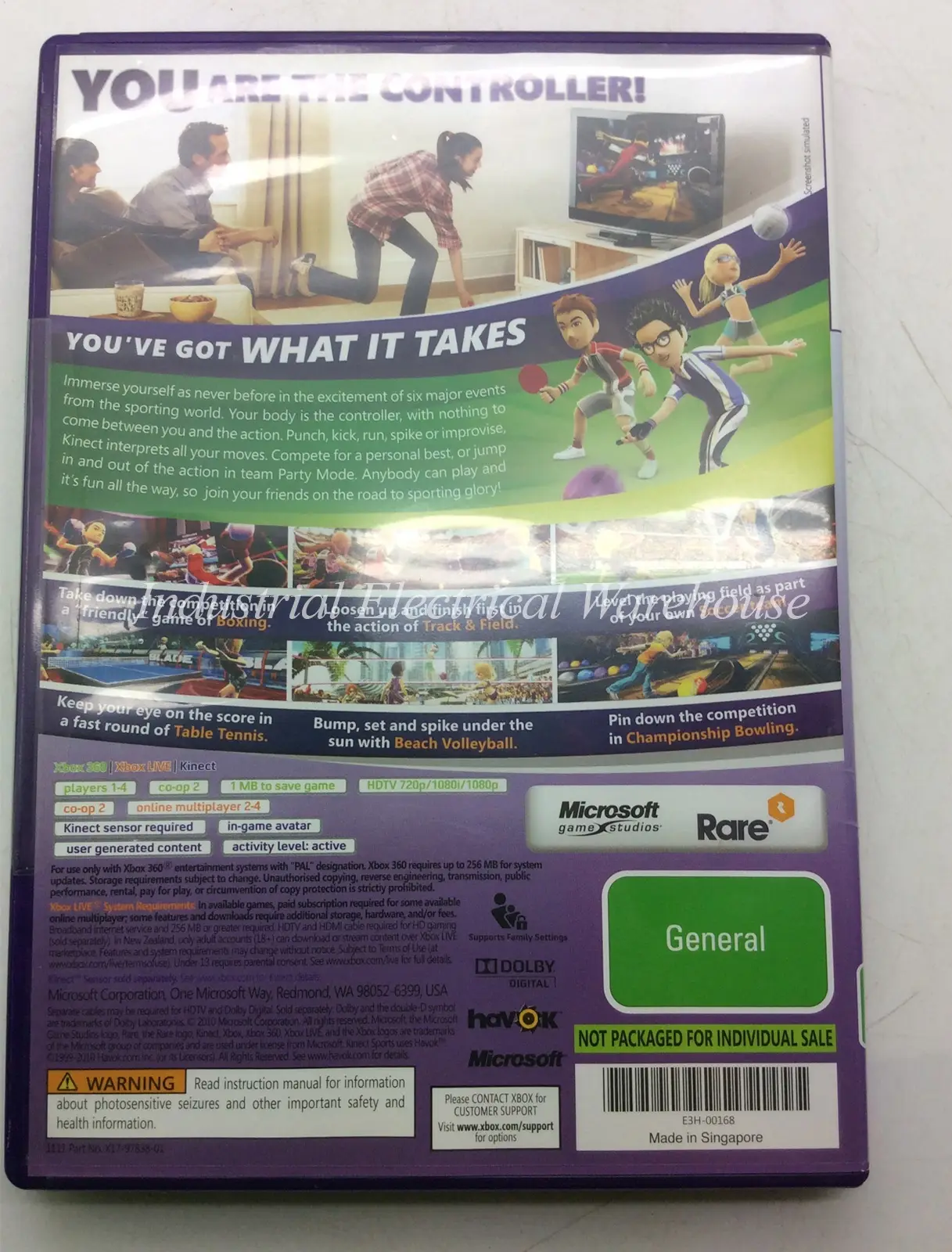 Xbox 360 Microsoft Kinect Sports (Kinect Sensor Required) Game Disc & Manual PAL – photo 2