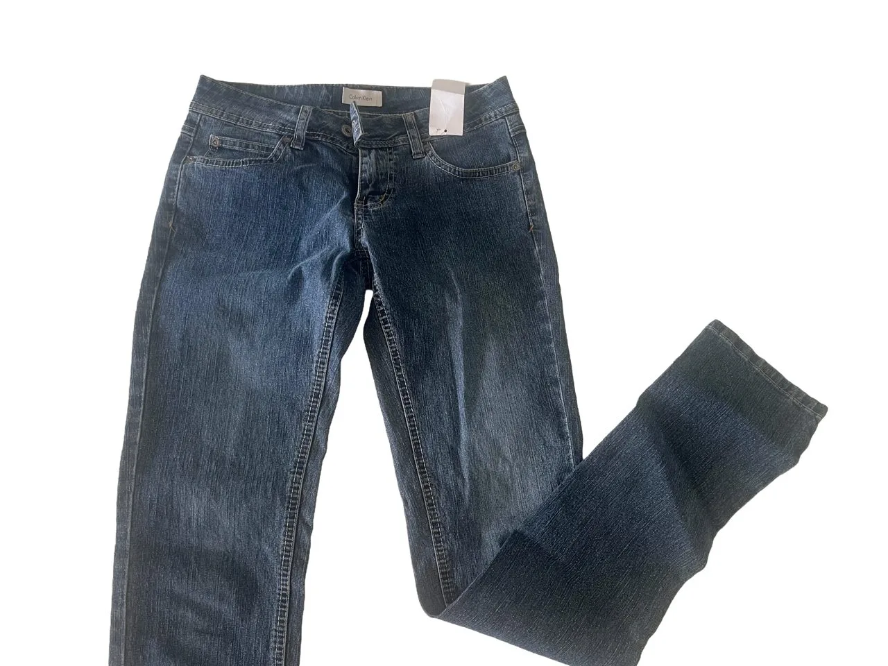 Calvin Klein Jeans Womens Mid Rise Straight Leg Ocean Wave Blue W33" x L32" – photo 7