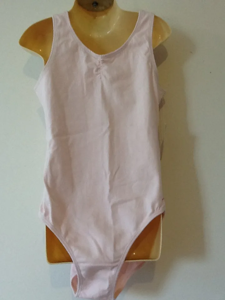Capezio Child Shirred Tank Leotard Bodysuit Pink Girls Size Small 4-6 – photo 2