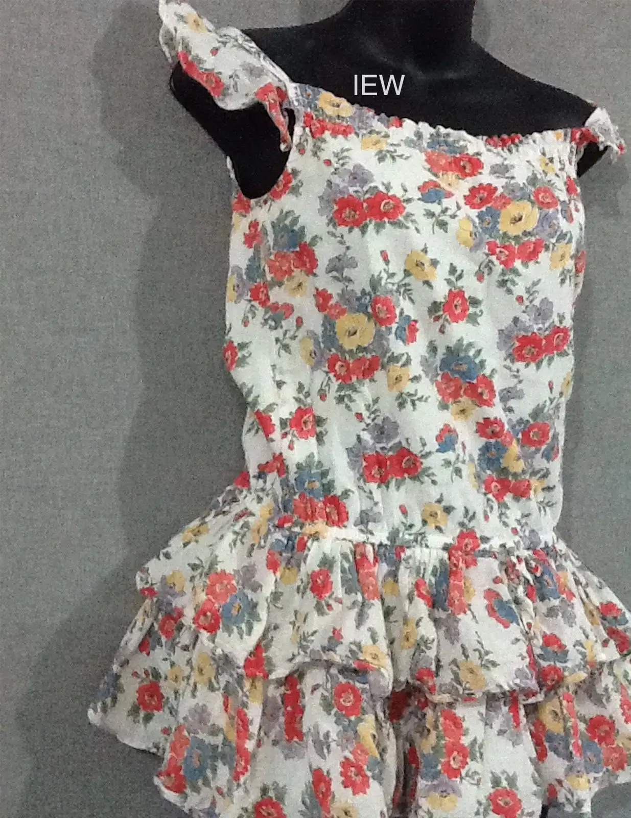 Ralph Lauren Dress Girls Floral Ruffle Mini Flutter Sleeve Size 7 – photo 3