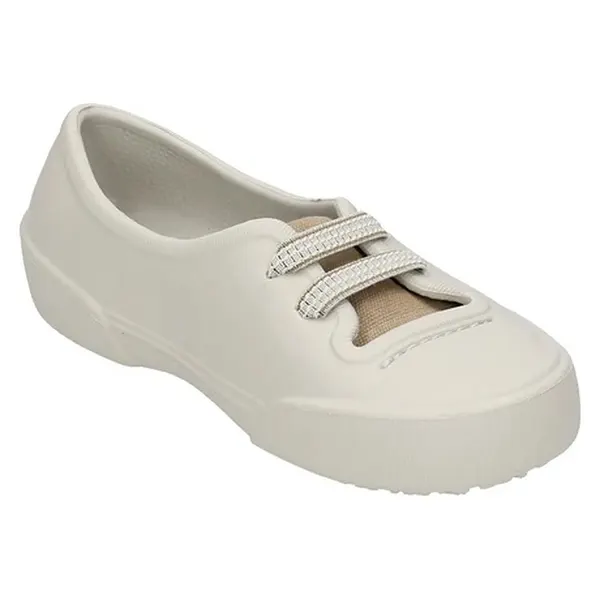 Crocs Size J 1/3 Nahani Girls Pearl White / Khaki (NEW)