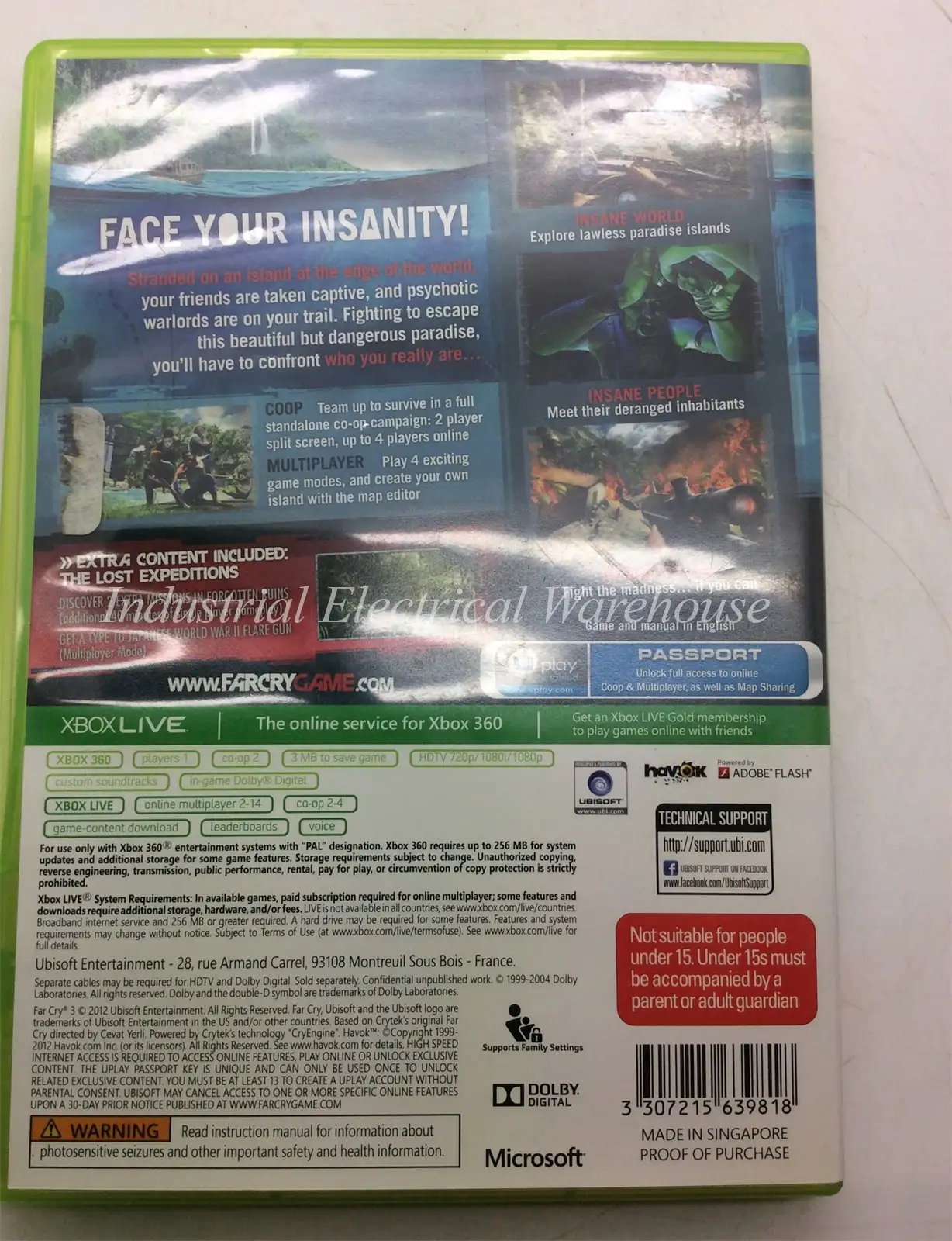 Xbox 360 Far Cry 3 Ubisoft Game Disc & Manual PAL – photo 2