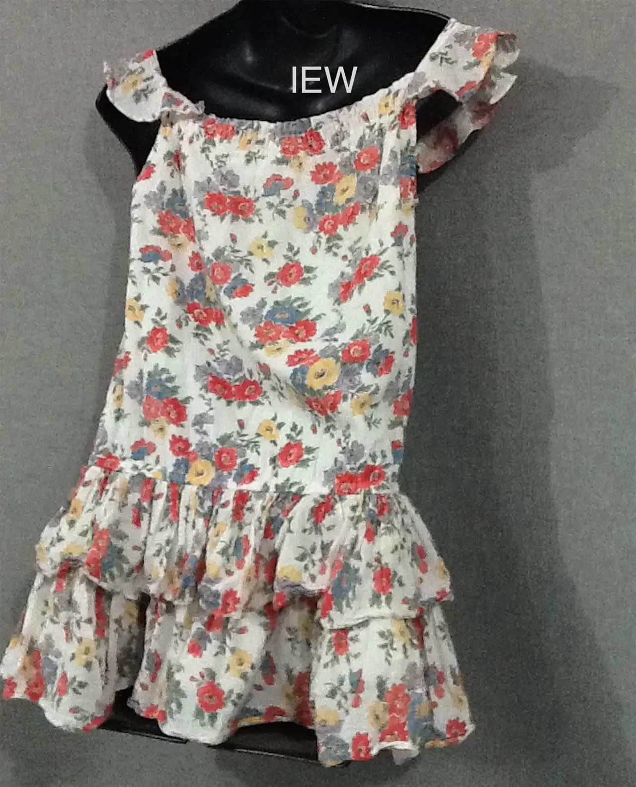 Ralph Lauren Dress Girls Floral Ruffle Mini Flutter Sleeve Size 7 – photo 5