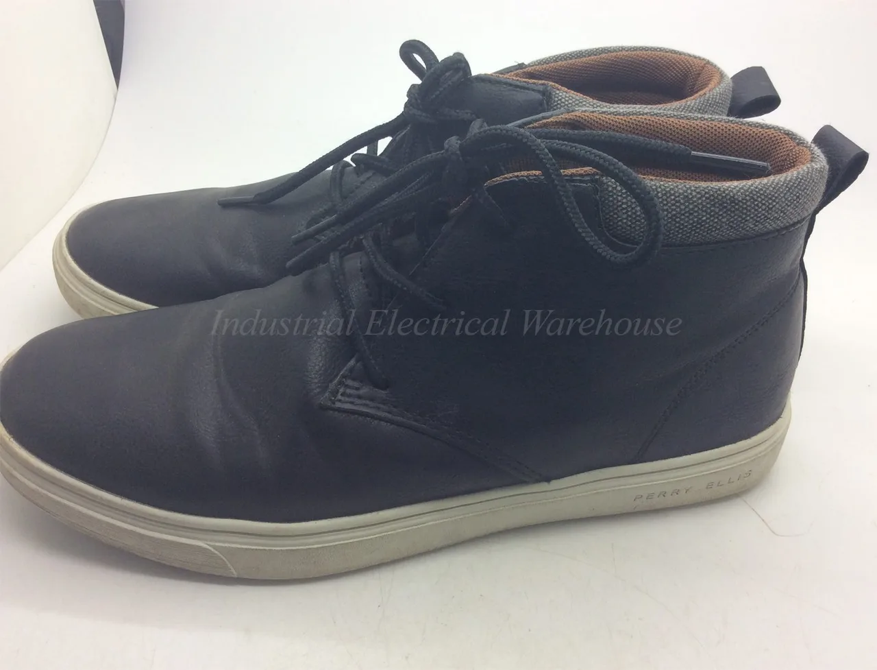Perry Ellis Portfolio Stephen Hi Top Brown Leather Men Size 8 – photo 2