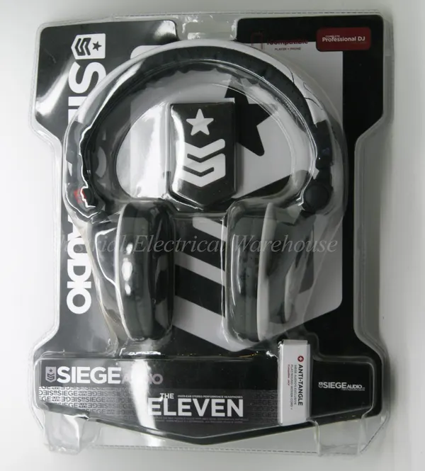 Siege Audio Eleven Stereo Headphones Headset White SA-EVN0901