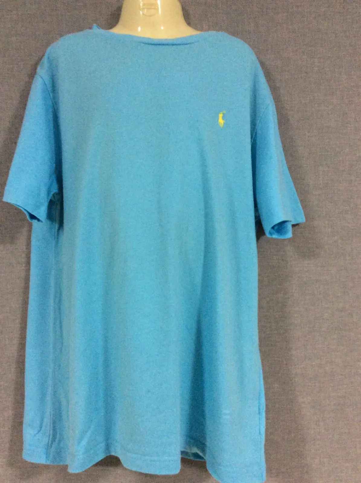 Polo Ralph Lauren Boys T-Shirt Light Blue w/ Yellow Pony Logo Size M 10-12 – photo 3