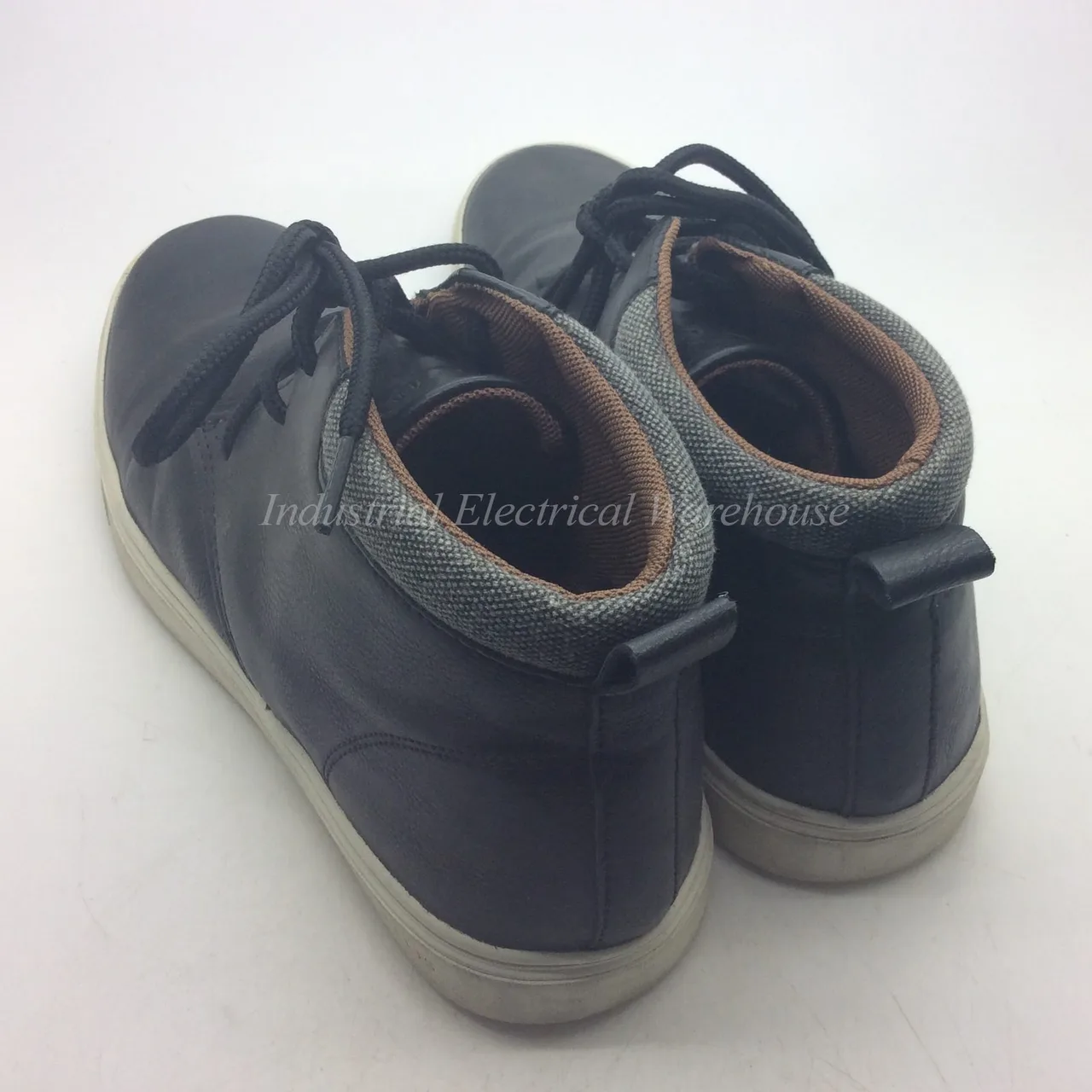 Perry Ellis Portfolio Stephen Hi Top Brown Leather Men Size 8 – photo 3