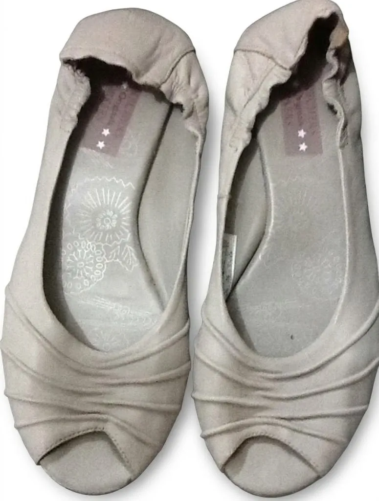 Skechers Originals Bikers Womens Taupe Leather Peep Toe Flats US 9.5 – photo 6