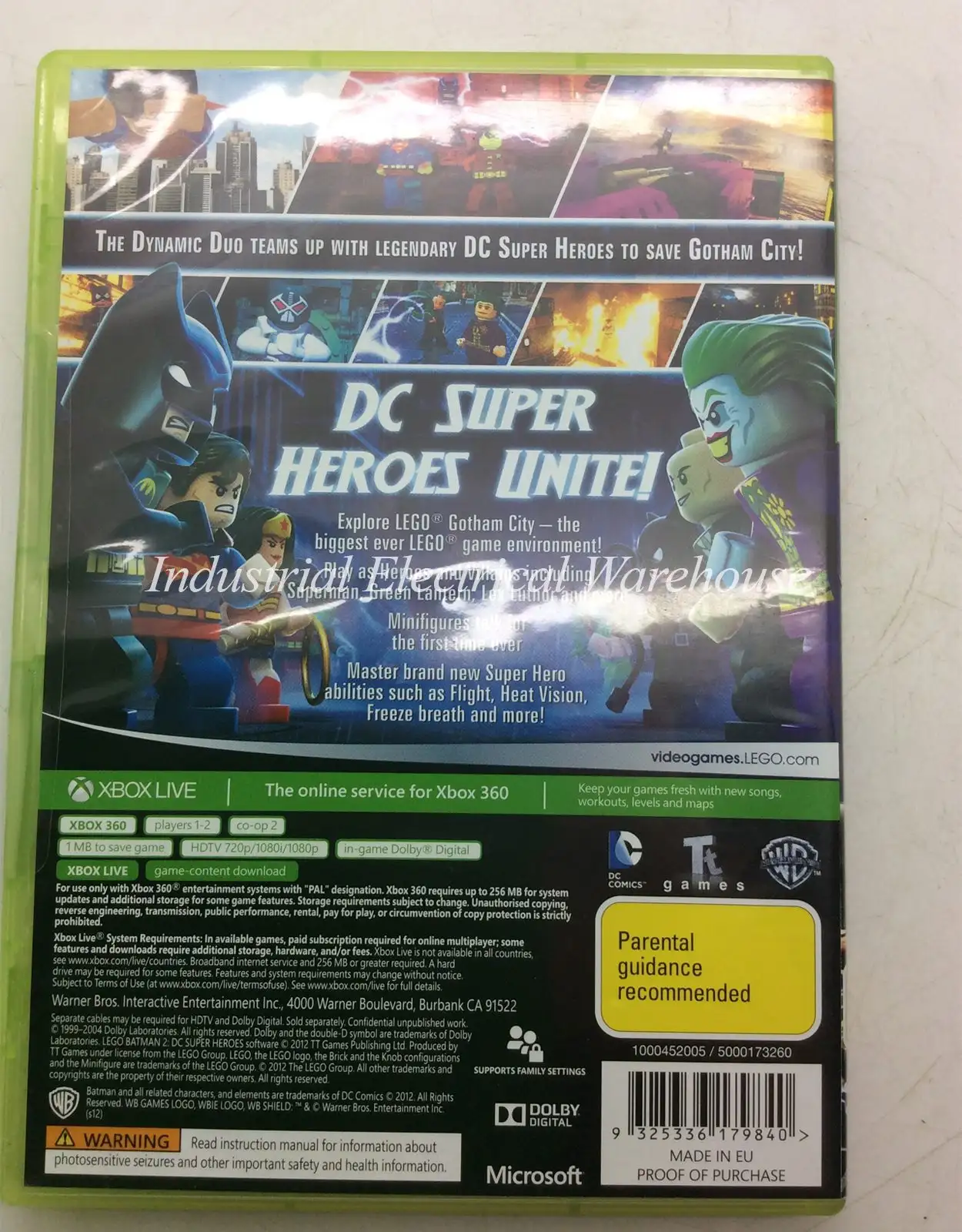 Xbox 360 LEGO Batman 2 DC Super Heroes WB Games Game Disc & Manual PAL – photo 2