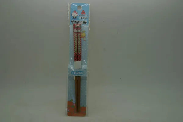 Sanrio Hello Kitty Red Apple and Spots Timber Chopsticks 18cm Long