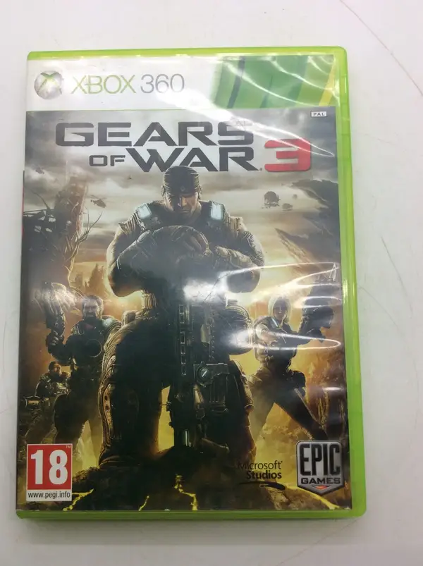 Xbox 360 Gears of War 3 Microsoft Studios Game Disc & Manual PAL