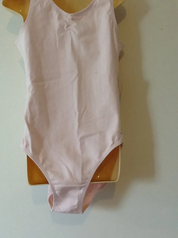 Capezio Child Shirred Tank Leotard Bodysuit Pink Girls Size Small 4-6 – photo 3
