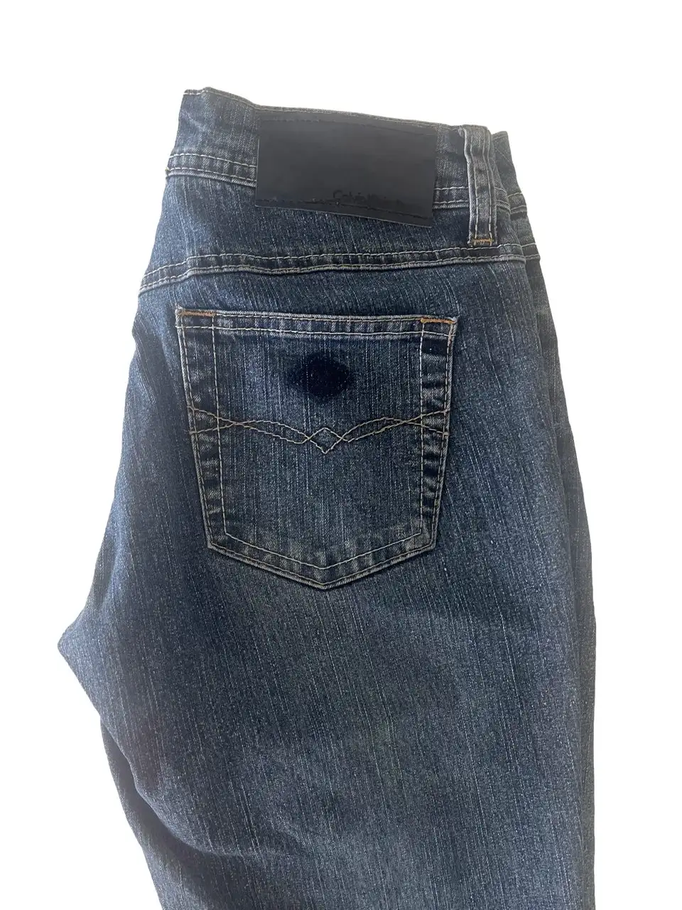 Calvin Klein Jeans Womens Mid Rise Straight Leg Ocean Wave Blue W33" x L32" – photo 5