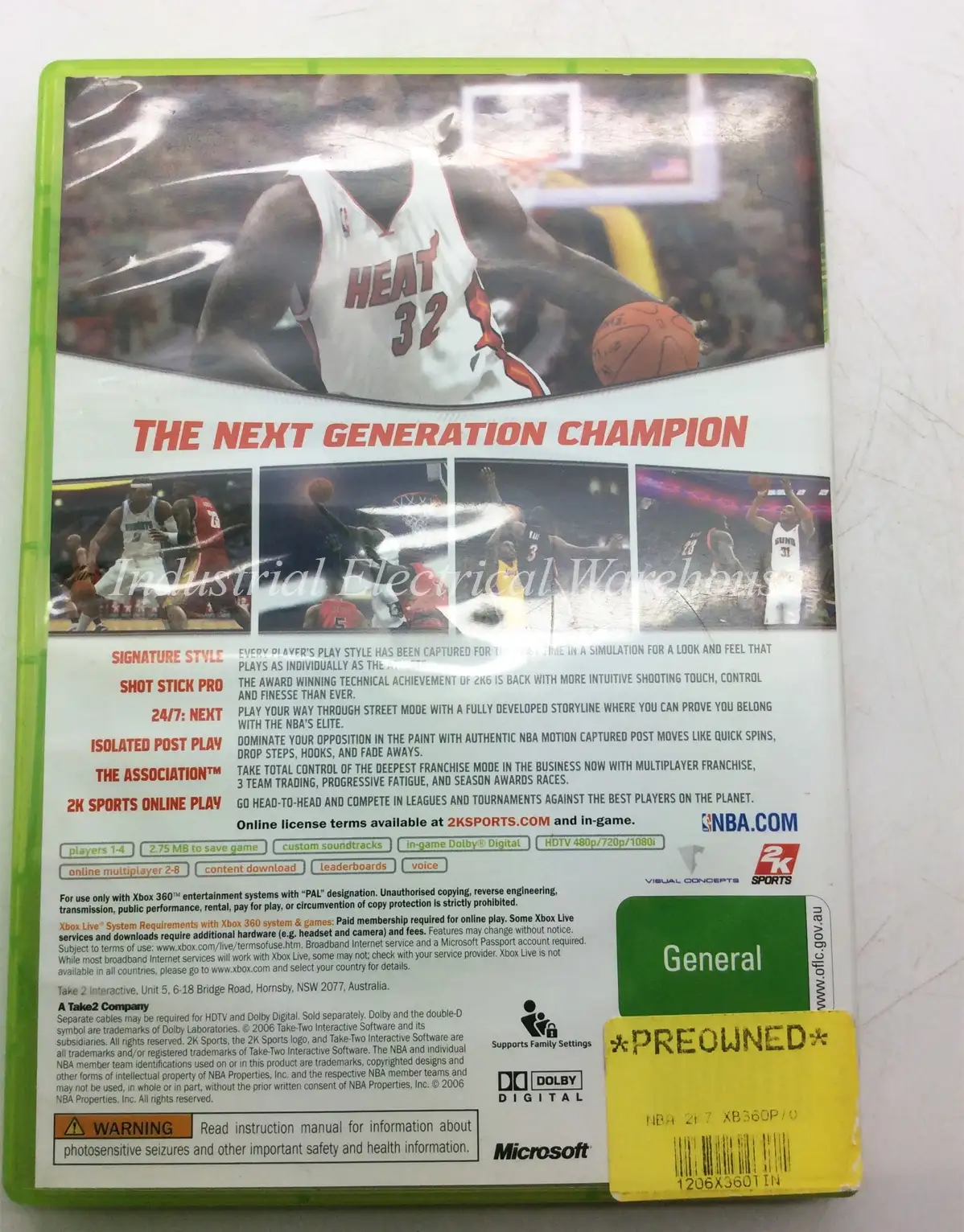 Xbox 360 NBA 2K7 2K Sports Game Disc & Manual PAL – photo 2