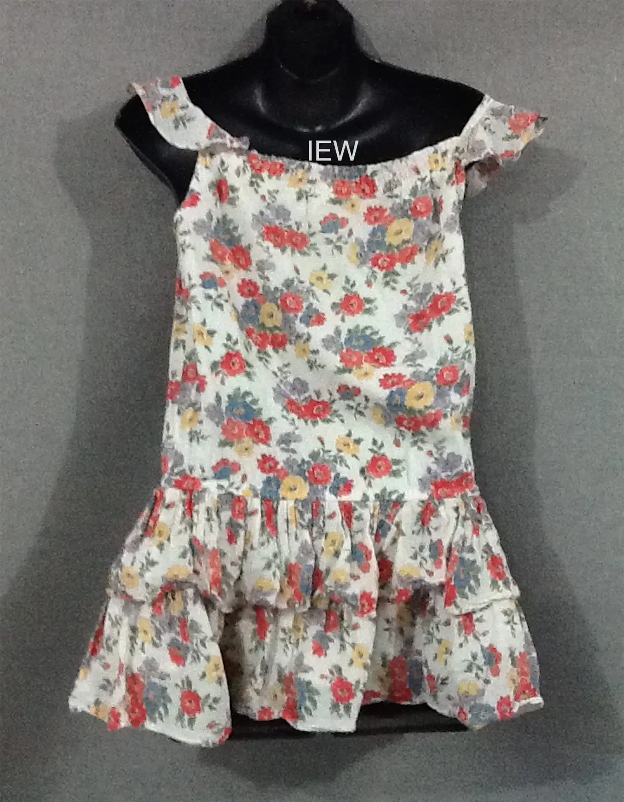 Ralph Lauren Dress Girls Floral Ruffle Mini Flutter Sleeve Size 7 – photo 4