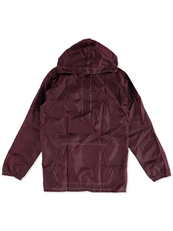 School Zone Kids Pull Over School Spray Jacket Rain Coat Size 12 Maroon