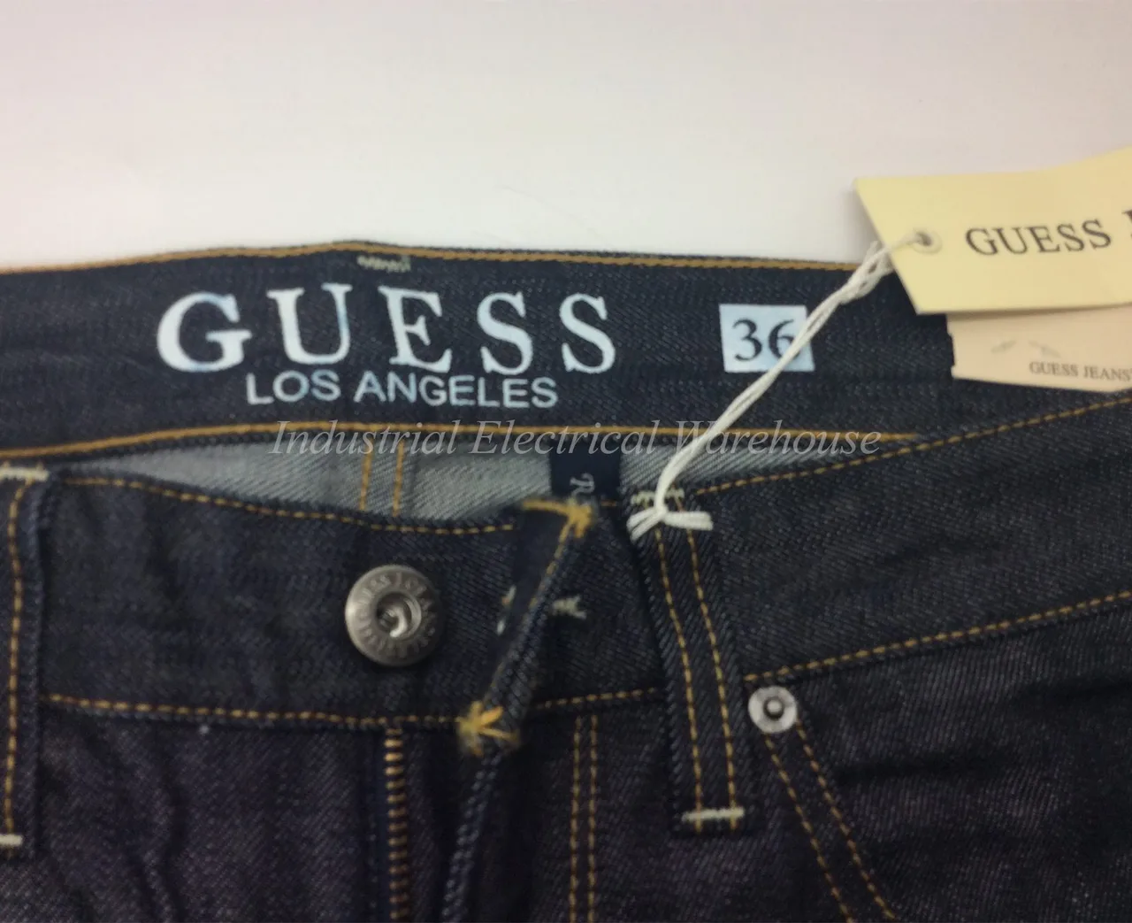 Guess Jeans Dark Edge Denim Jeans 5 Pockets Mens Size 36” x 32” JMROS118RR2 – photo 5