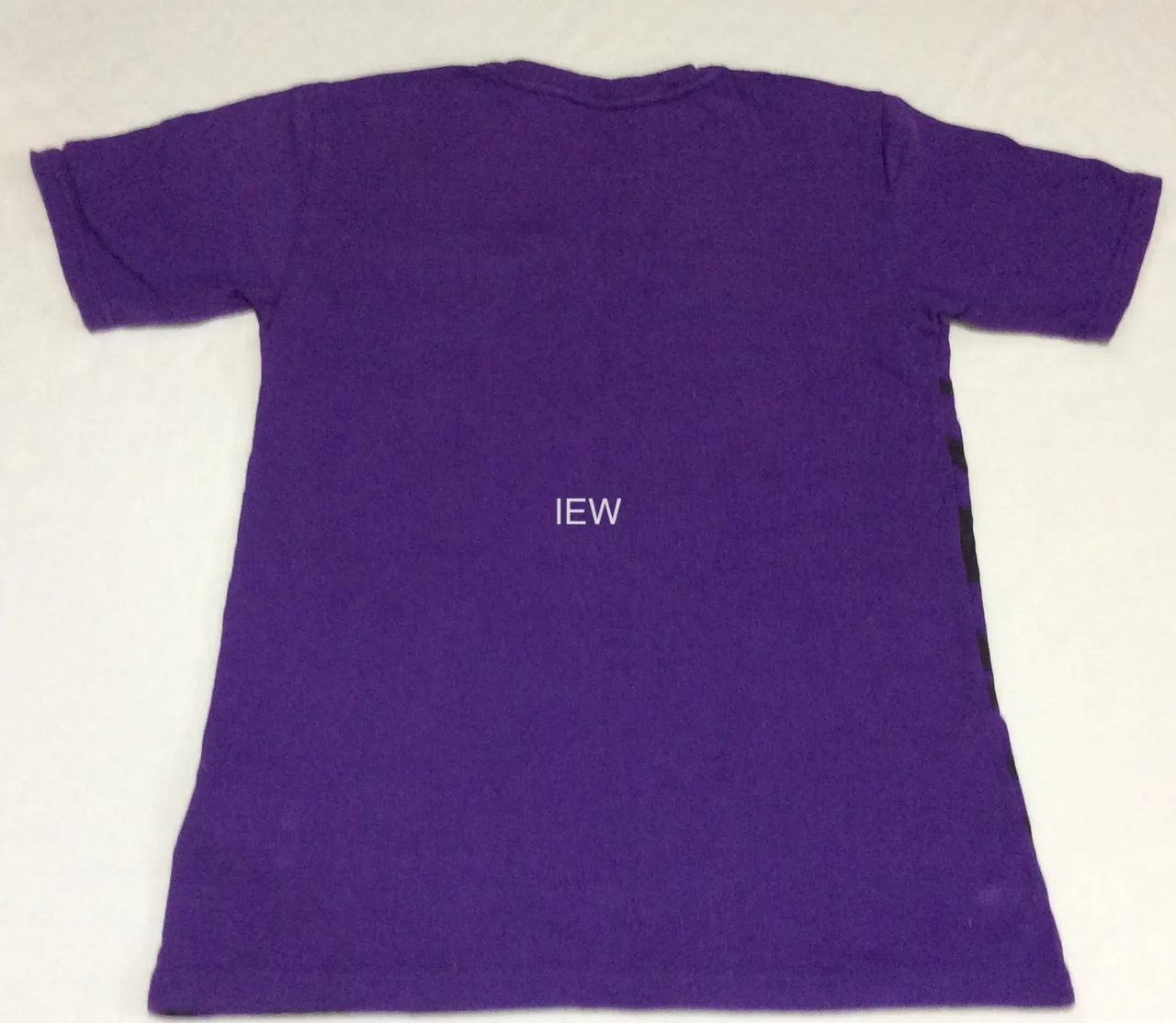 Calvin Klein Jeans Boys T-Shirt All Over Logo Print Purple Lime Crewneck Size M – photo 3