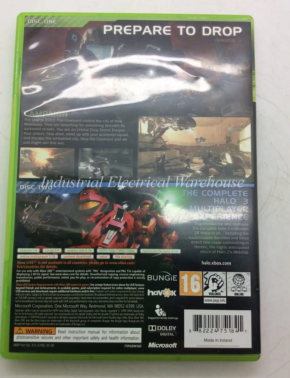 Xbox 360 Halo 3: ODST Microsoft Game Studios 2 Discs Game and Manual PAL – photo 2