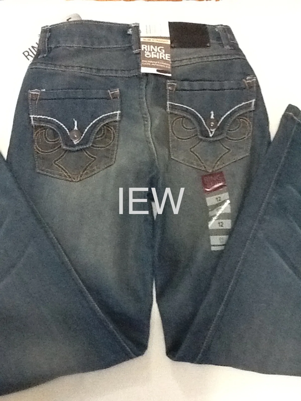 Ring of Fire Blue Denim Jeans Slim Size 12 – photo 4