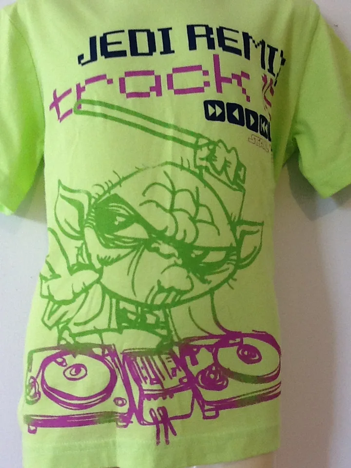 Star Wars Yoda Vintage Jedi Boys T-Shirt Lime Size 4 - 5 – photo 2