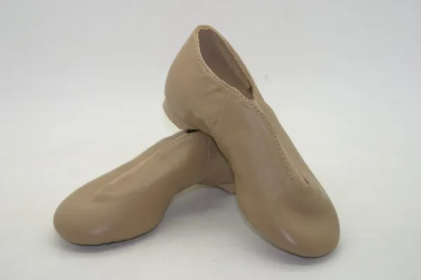 Theatricals Girls Tan Jazz Shoe Split Sole With Gore Top Size 12