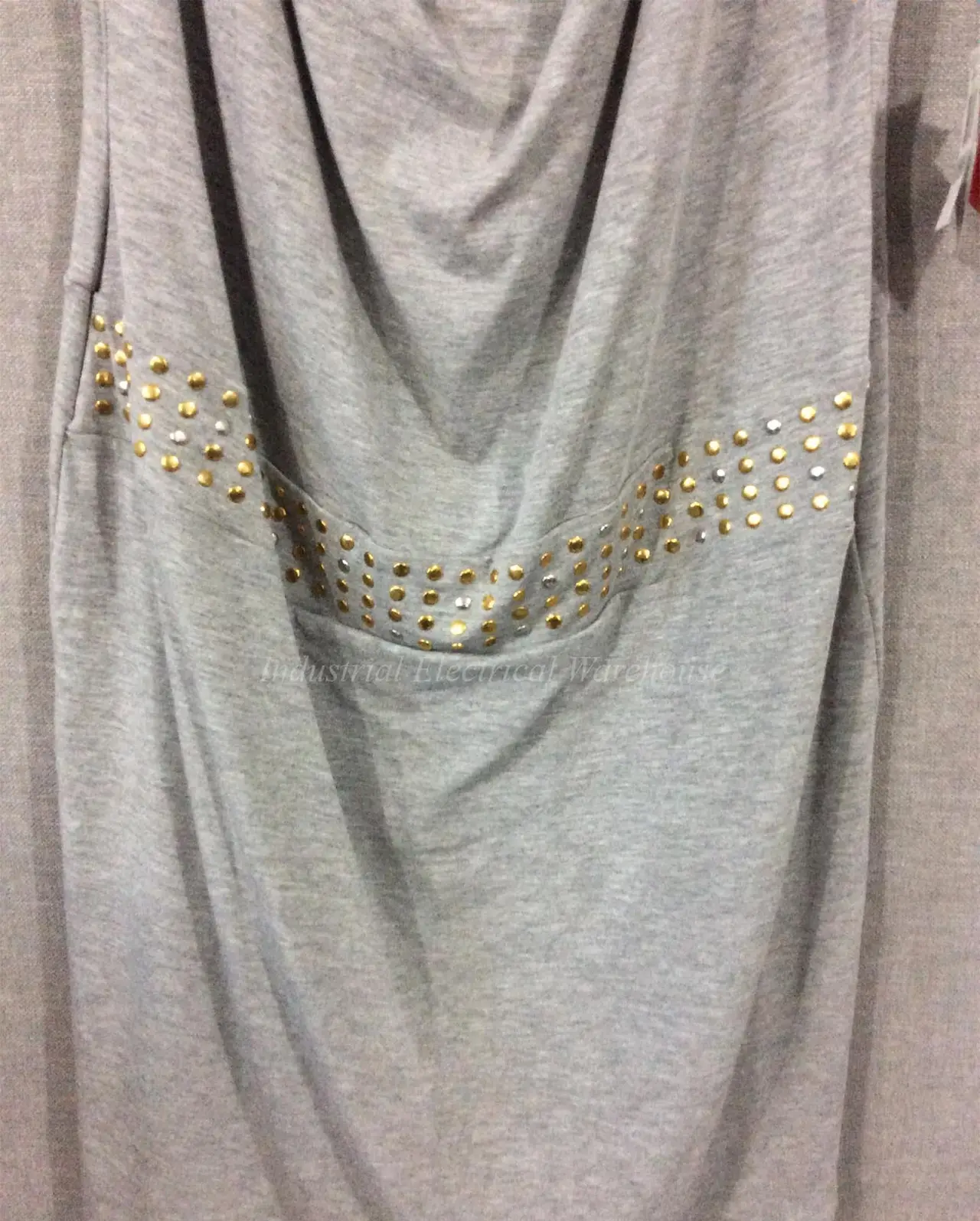 Baby Phat Short Dress Grey XL Cold Shoulder Waterfall Neckline – photo 3