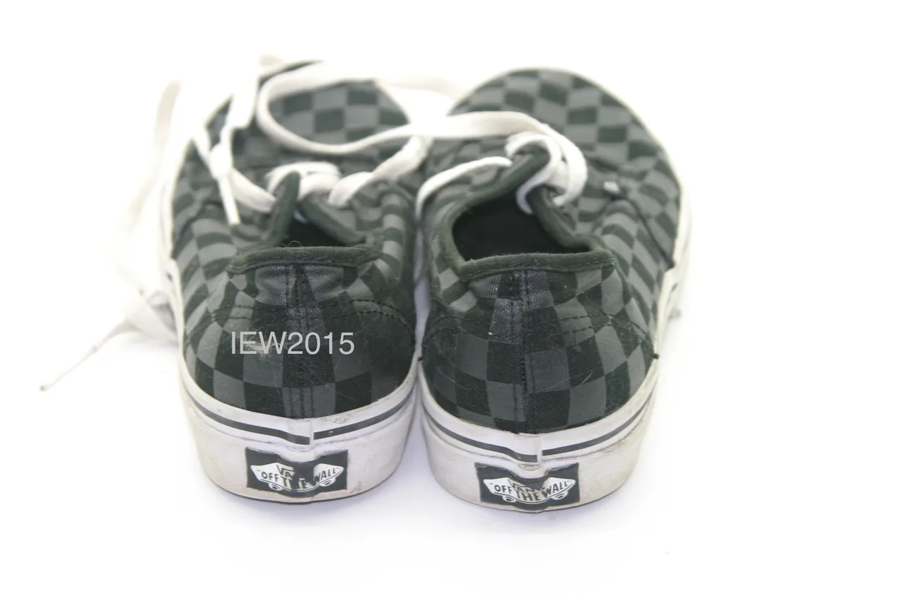 Vans Off The Wall Kids Tonal Checkerboard Low Top Sneakers Black Grey US 4.5 – photo 2