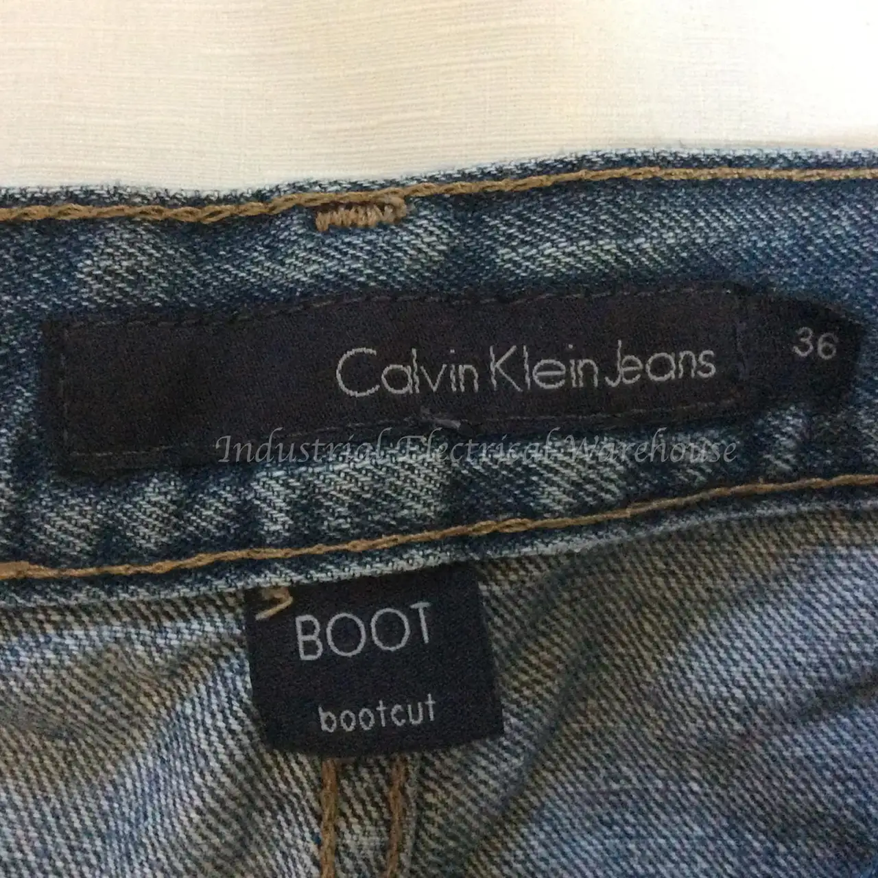 Calvin Klein Jeans Mens Boot Cut Denim Jeans Medium Wash Blue W36 x L32 – photo 5