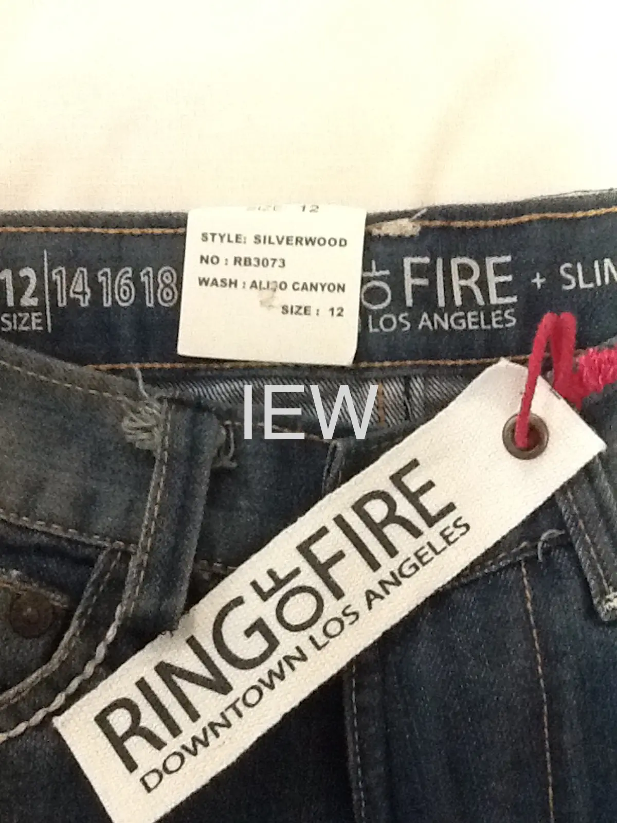 Ring of Fire Blue Denim Jeans Slim Size 12 – photo 2